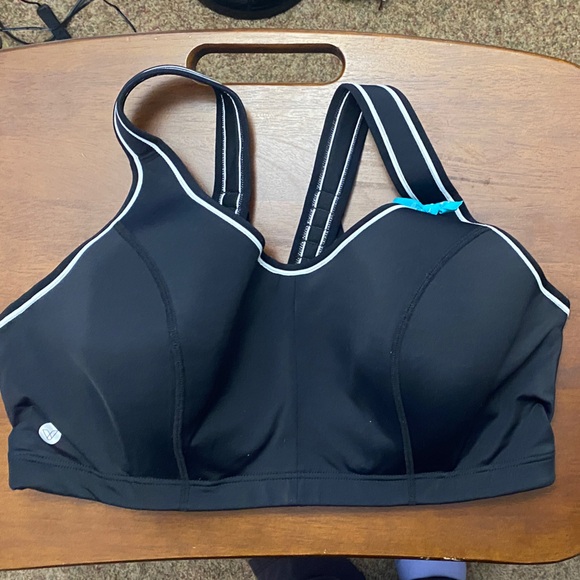 Livi Active Other - Livi Black Sports Bra with White Trim, Size 42D